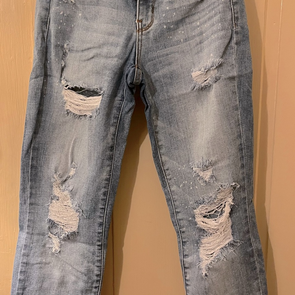 COPY - Judy Blue distressed stretch boyfriend fit jeans